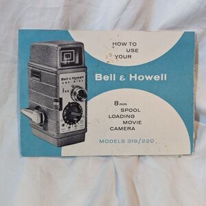 Vintage Bell & Howell 8mm Movie Camera Manual Models 319 220 Original